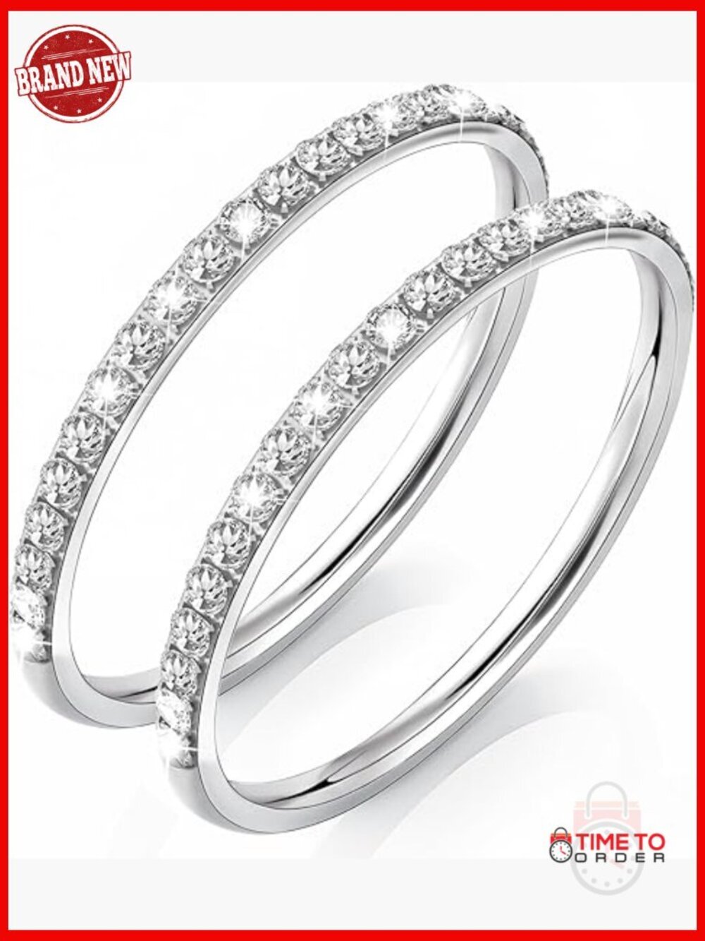 2-Pack Stacking Rings for Oura Ring 4/Gen 3, Non Tarnish, 14K Gold Plated,